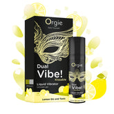 Liquid Vibrator with Lemon Gin and Tonic Flavor, Dual Vibe, 15ml, Orgie