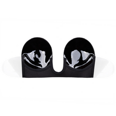 BYE-BRA - BLACK U-Strapless Bra, B CUP