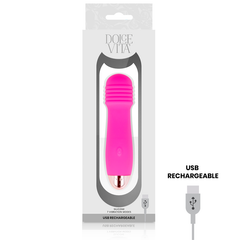 DOLCE VITA - THREE-SPEED RECHARGEABLE VIBRATOR PINK 7