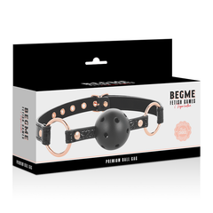 BEGME - BLACK EDITION VEGAN LEATHER GAG BALL