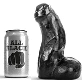 ALL BLACK - BLACK REALISTIC DONG 17 CM