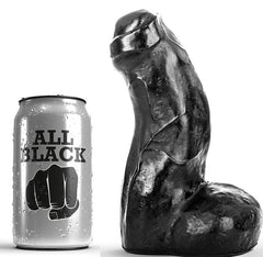 ALL BLACK - BLACK REALISTIC DONG 17 CM