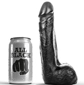 ALL BLACK - REALISTIC BLACK SOFT DILDO 20 CM