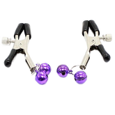 OHMAMA FETISH - LILAC NIPPLE CLAMPS WITH BELL