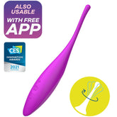 SATISFYER - TWIRLING VIBRATOR JOY CLIT TIP FUCHSIA