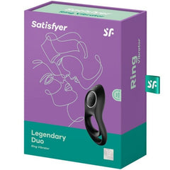 SATISFYER - LEGENDRIO DUO BLACK RING VIBRATOR