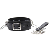 OHMAMA FETISH - COLAR DE SUBMISSÃO COM 3 ANÉIS