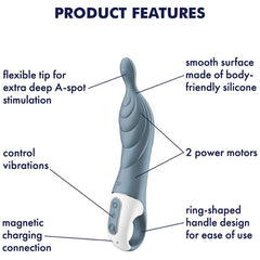 SATISFYER - AMAZING 2 ASPOT VIBRATOR GRAY