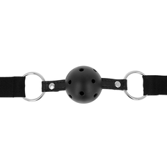 OHMAMA BLACK FETISH BREATHABLE BALL GAG