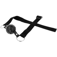 OHMAMA BLACK FETISH BREATHABLE BALL GAG