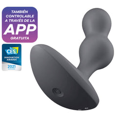 SATISFYER - DEEP DIVER VIBRATING PLUG APP GRAY