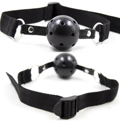 OHMAMA BLACK FETISH BREATHABLE BALL GAG