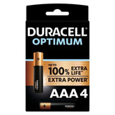 DURACELL - OPTIMUM ALKALINE BATTERY 200 AAA LR03 4 UNIT