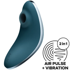 SATISFYER - VULVA LOVER 1 AIR PULSE STIMULATOR AND VIBRATOR BLUE