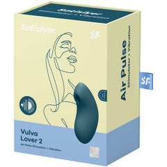 SATISFYER - VULVA LOVER 2 AIR PULSE STIMULATOR AND VIBRATOR 2 BLUE
