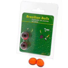 TALOKA - 2 BRAZILIAN BALLS STRAWBERRIES AND CHAMPAGNE INTIMATE GEL