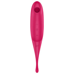 SATISFYER - ESTIMULADOR E VIBRADOR DE PULSO TWIRLING PRO AIR VERMELHO