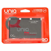 UNIQ - LATEX-FREE CONDOMS WITH PROTECTIVE RING 3 UNITS