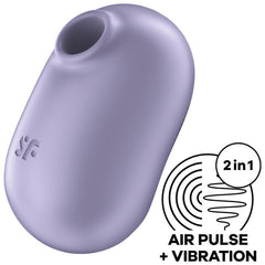 SATISFYER - PRO TO GO 2 VIOLET DOUBLE AIR PULSE STIMULATOR AND VIBRATOR