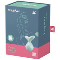 SATISFYER - LAY-ON VIBRATOR VIVA LA VULVA 3 GREEN