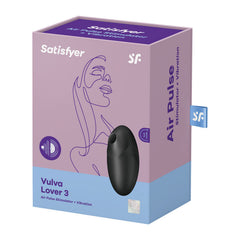 SATISFYER - VULVA LOVER 3 AIR PULSE STIMULATOR AND VIBRATOR 3 BLACK