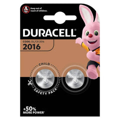 DURACELL - BOTO LITHIUM BATTERY CR2016 3V 2 UNIT