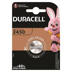 DURACELL - BATTERY BUTTON LITHIUM CR2450 3V 1 UNIT