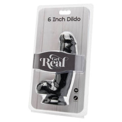 GET REAL - 12 CM DILDO WITH BLACK BALLS