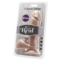 GET REAL - 18 CM DILDO WITH BALLS VIBRATING LEATHER