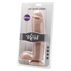 GET REAL - 25.5 CM DILDO WITH BALLS VIBRATING LEATHER