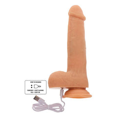 GET REAL - ROTATING BEADS VIBRATING SKIN DILDO