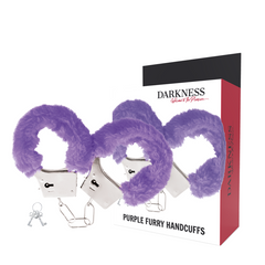 DARKNESS - PURPLE LINING METAL HANDCUFFS