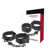 DARKNESS - FINE AND WIDE TEXTURED HANDCUFFS