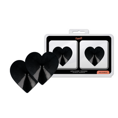 COQUETTE CHIC DESIRE - BLACK HEARTS NOZZLE COVERS