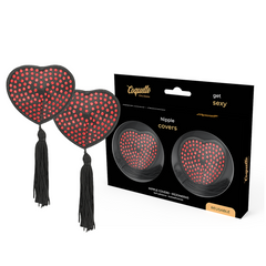 COQUETTE CHIC DESIRE - RED/BLACK TOE COVERS
