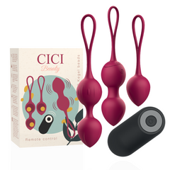 CICI BEAUTY - PREMIUM SILICONE REMOTE CONTROL 3 VIBRANT KEGEL BEADS