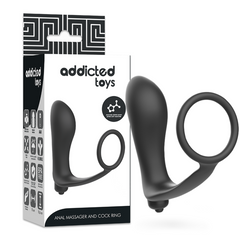 ADDICTED TOYS - VIBRATING ANAL PLUG WITH COCK RING