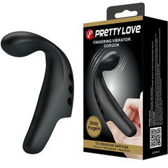 PRETTY LOVE - BLACK GORGONA VIBRATOR THIMBLE
