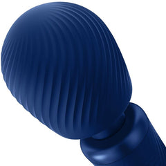 FUN FACTORY - VIM RECHARGEABLE SILICONE VIBRANT WEIGHT RUMBLE WAND MIDNIGHT BLUE