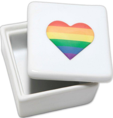 PRIDE - SQUARE JEWELLERY BOX WITH LGBT HEART