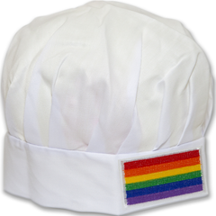 PRIDE - LGBT FLAG KITCHEN HAT WITH LGBT FLAG
