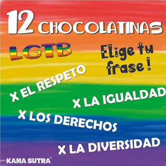 PRIDE - BOX OF 12 CHOCOLATE BARS WITH LGBT FLAG