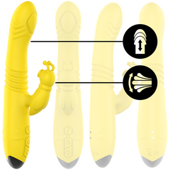 INTENSE - TOKY UP AND DOWN MULTIFUNCTION VIBRATOR WITH YELLOW CLITORAL STIMULATOR