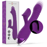 INTENSE - IGGY UP & DOWN MULTIFUNCTION RECHARGEABLE VIBRATOR WITH PURPLE CLITORAL STIMULATOR