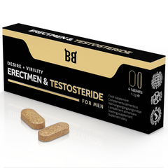 BLACK BULL - ERECTMEN & TESTOSTERIDE & TESTOSTERONE POWER FOR MEN 4 CAPSULES