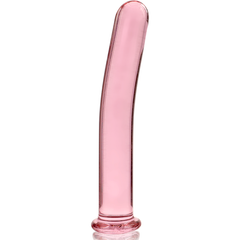 NEBULA SERIES BY IBIZA - MODEL 9 PINK BOROSILICATE GLASS DILDO 15.5 CM -O- 2.5 CM