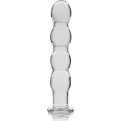 NEBULA SERIES BY IBIZA - MODELO 10 DILDO VIDRO BOROSILICADO TRANSPARENTE 16.5 CM -O- 3.5 CM