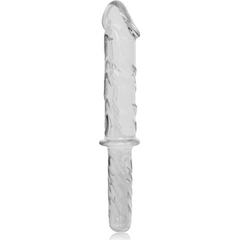 NEBULA SERIES BY IBIZA - MODEL 24 TRANSPARENT BOROSILICATE GLASS DILDO 28.5 CM -O- 5 CM