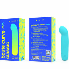 B SWISH - BCUTE CURVE INFINITE CLSSICO RECARREGVEL VIBRADOR AZUL SILICONE