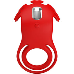 PRETTY LOVE - RUBEN VIBRATING RING 7 RED SILICONE VIBRATIONS